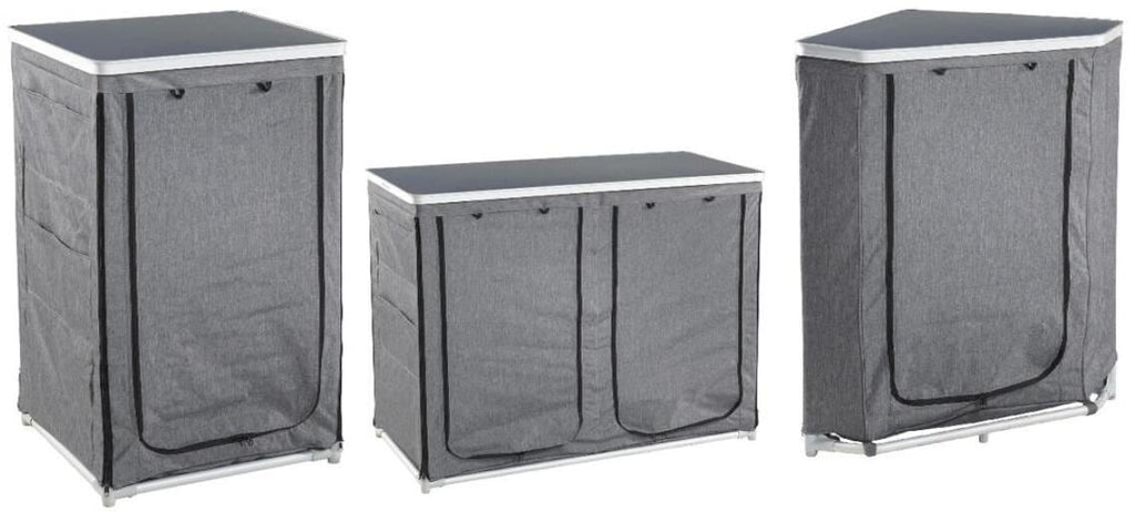 Campingskap Modus 89x53x53 cm med 3 hyller forfra