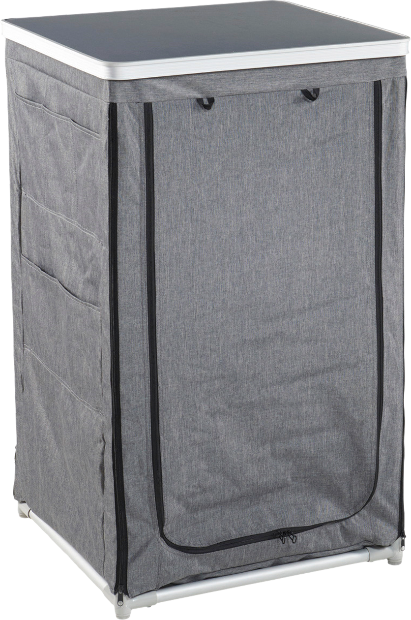 Campingskap Modus sammenleggbart 89x53x53 cm grå front