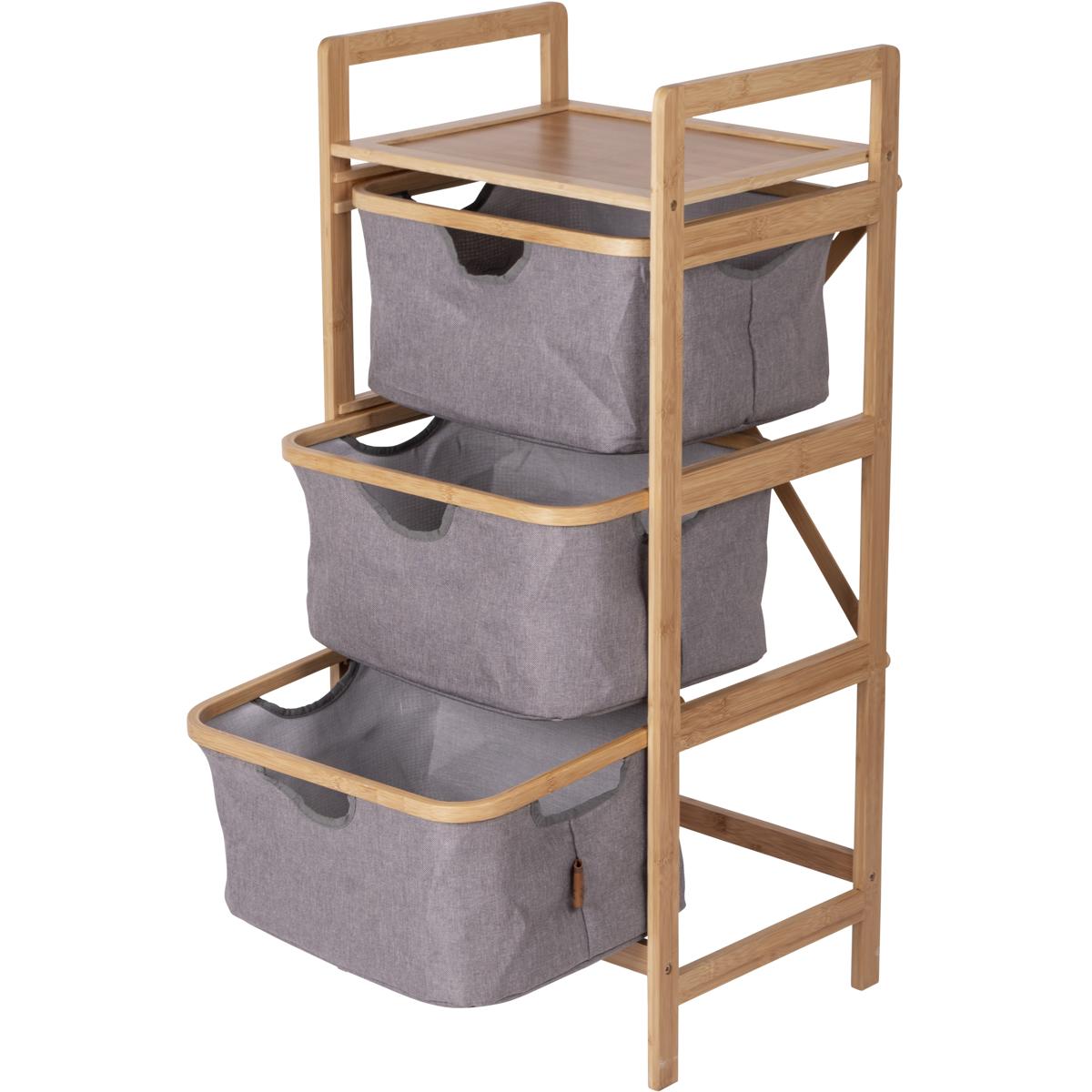 Campingskap Selsdon bambus 44x33x96cm bakside