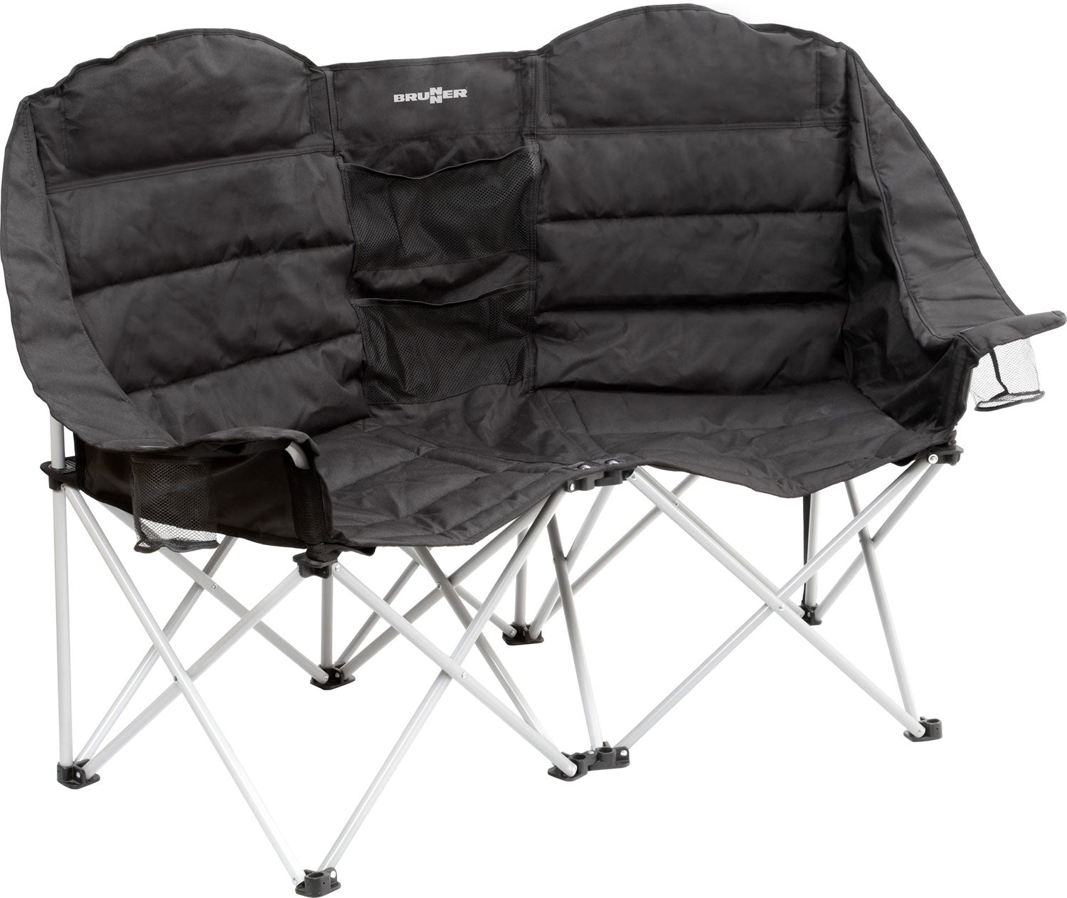 Campingsofa Action Rendez-Vous 2-seter i svart, frontbilde