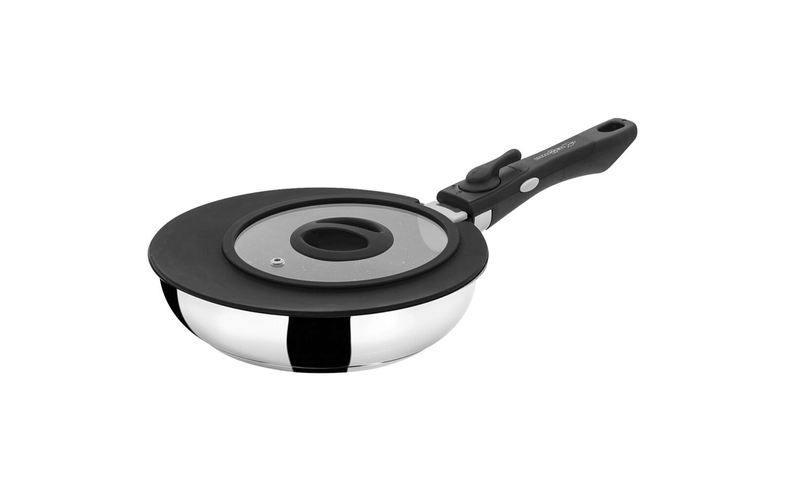 Campingstekepanne Academy Pan 3-delt Ø22 cm rustfritt stål bakside