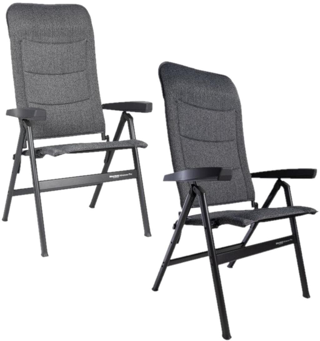 Campingstol Advancer Pro 3D Mesh forfra med grå farge