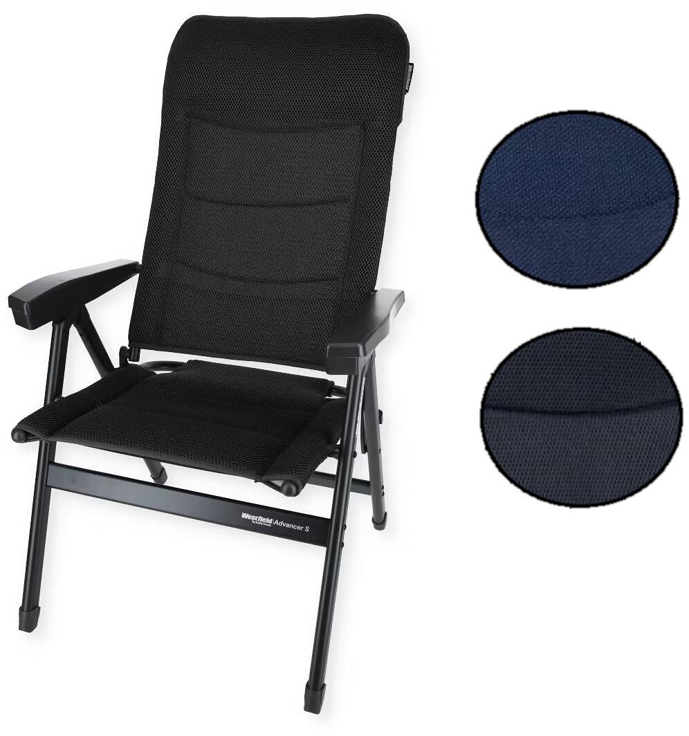 Campingstol Advancer S fra front med sittehøyde 45 cm