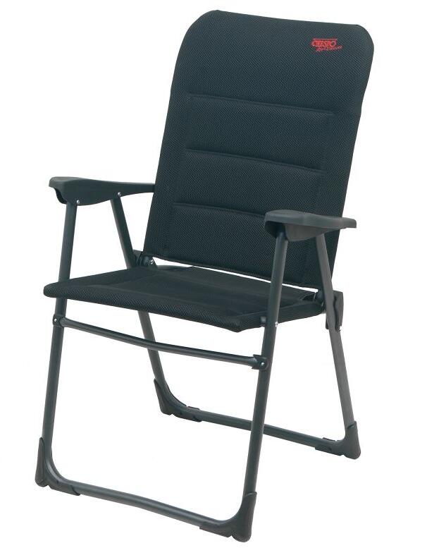 Campingstol Air Deluxe AP/218-ADS 3D-polstring svart forfra