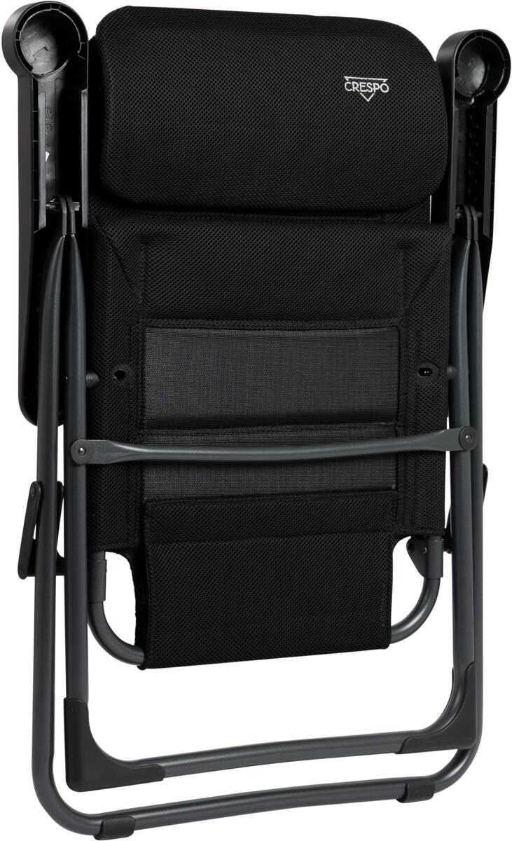 Campingstol AP/213-ADC-80 Air-Deluxe kompakt, justerbar, svart sammenpakket