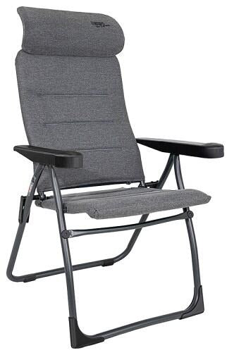 Campingstol AP/215 Tex-Supreme Compact forfra i grå farge
