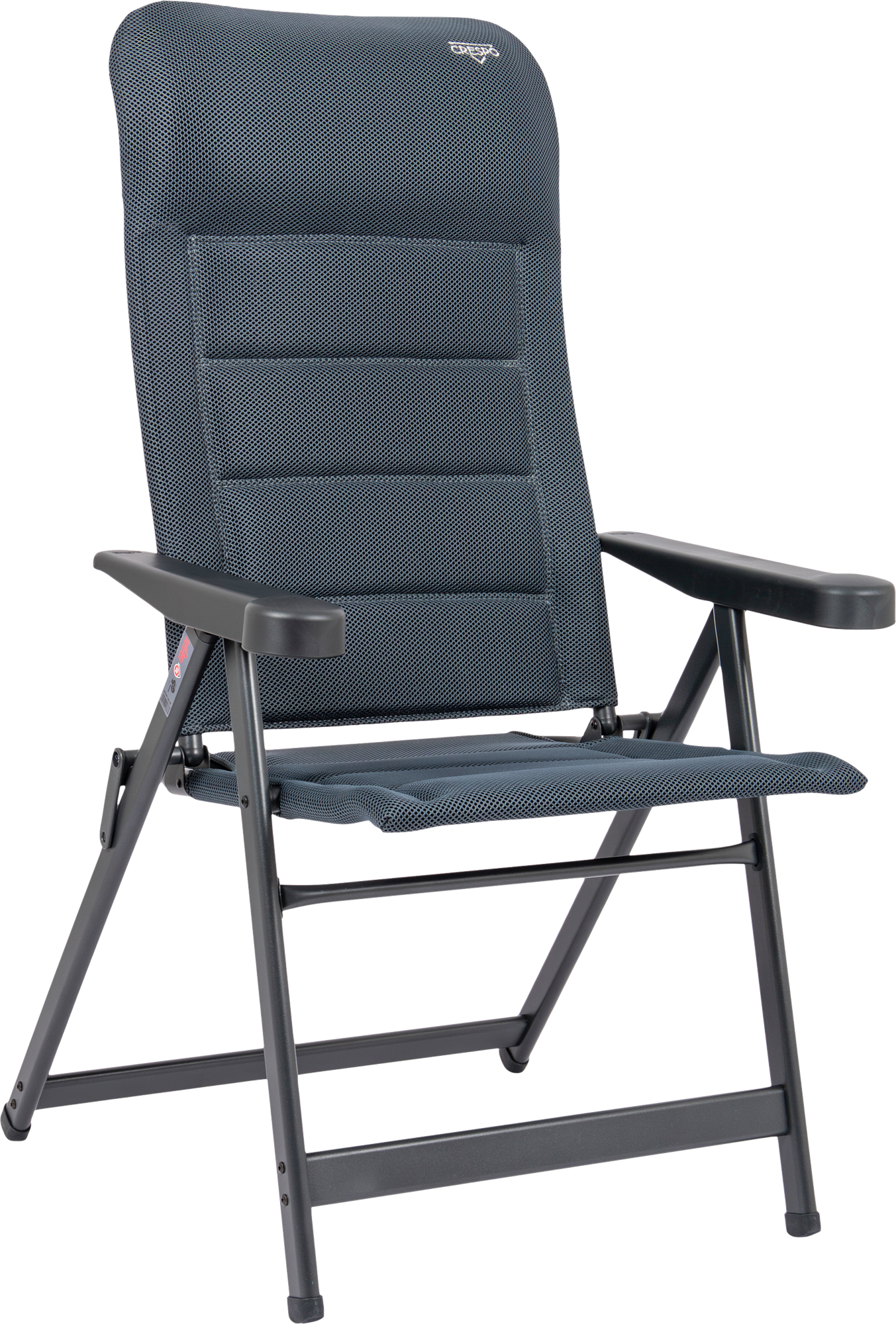 Campingstol AP/237-AD-86 7-trinns justerbar rygg 140 kg grå - Crespo forfra