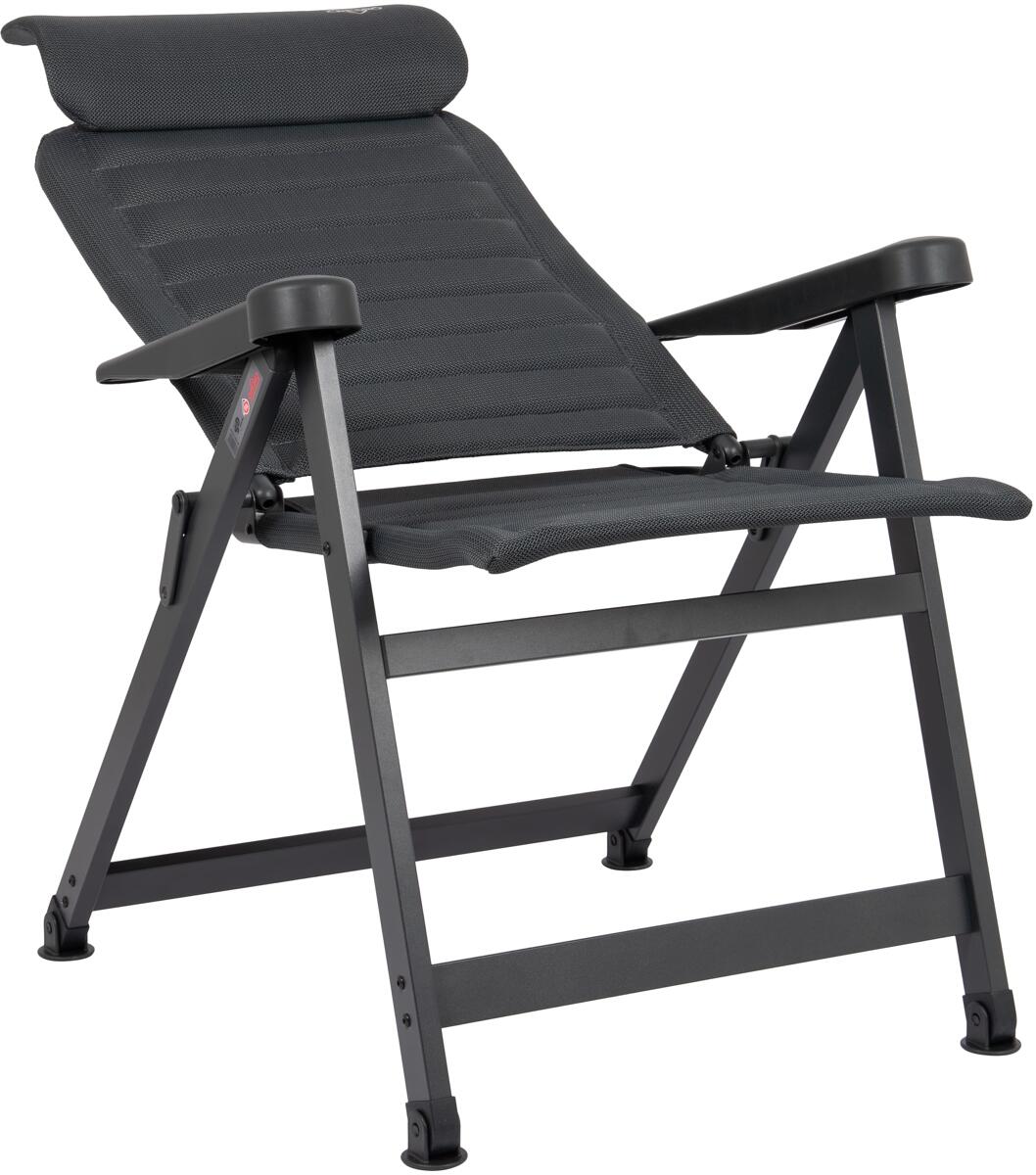 Campingstol AP/437-ASC-60 M, 7 posisjoner, grå detalj av stoff