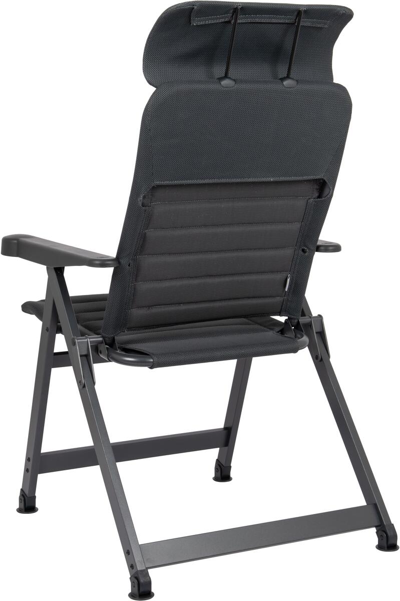 Campingstol AP/437-ASC-60 M, 7 posisjoner, grå montert på campingplass