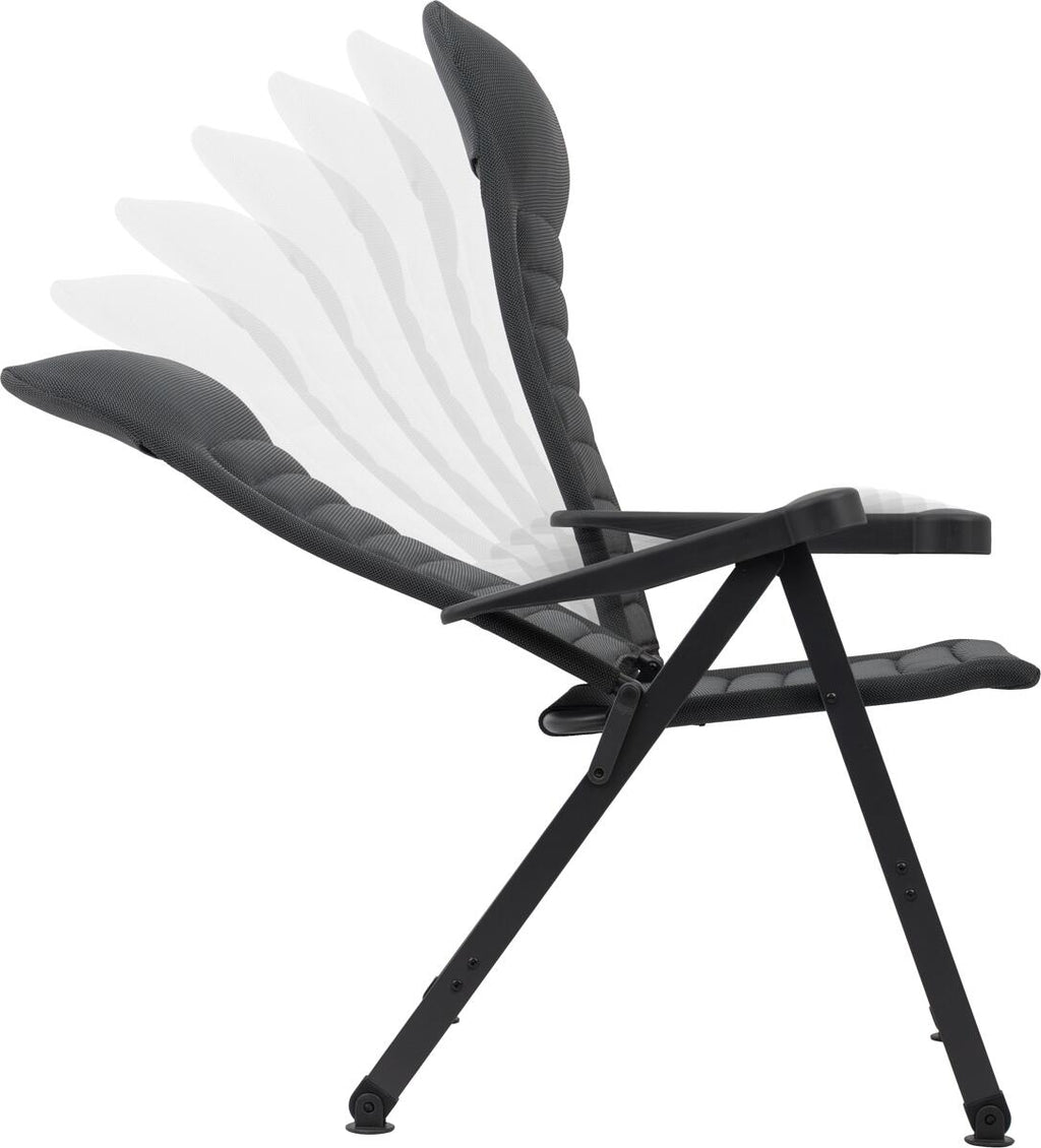 Detalj av campingstol AP/438-AS-60 XL, 7 posisjoner, 200 kg, grå - Crespo