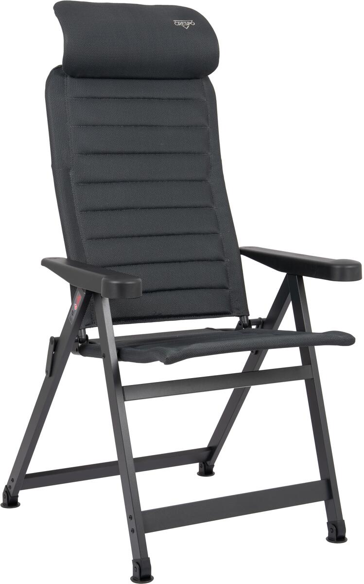 Campingstol AP/440-ASC-60 L, 7 posisjoner, grå - forfra