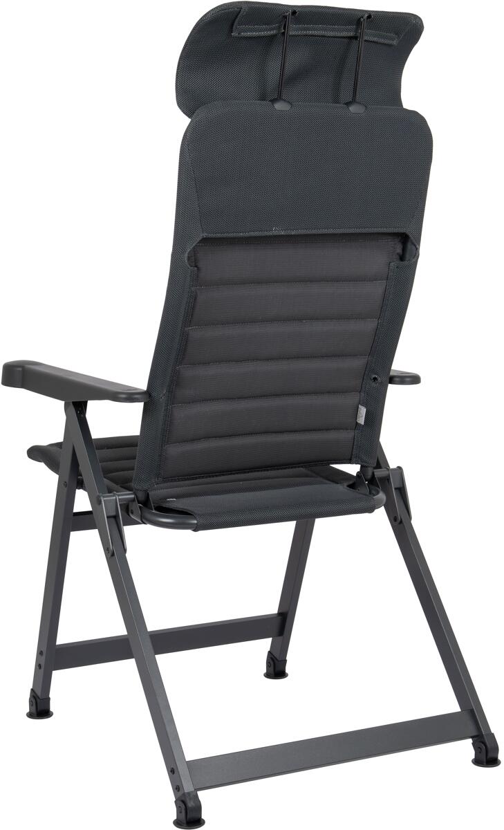Campingstol AP/440-ASC-60 L, 7 posisjoner, grå - montert på campingplass