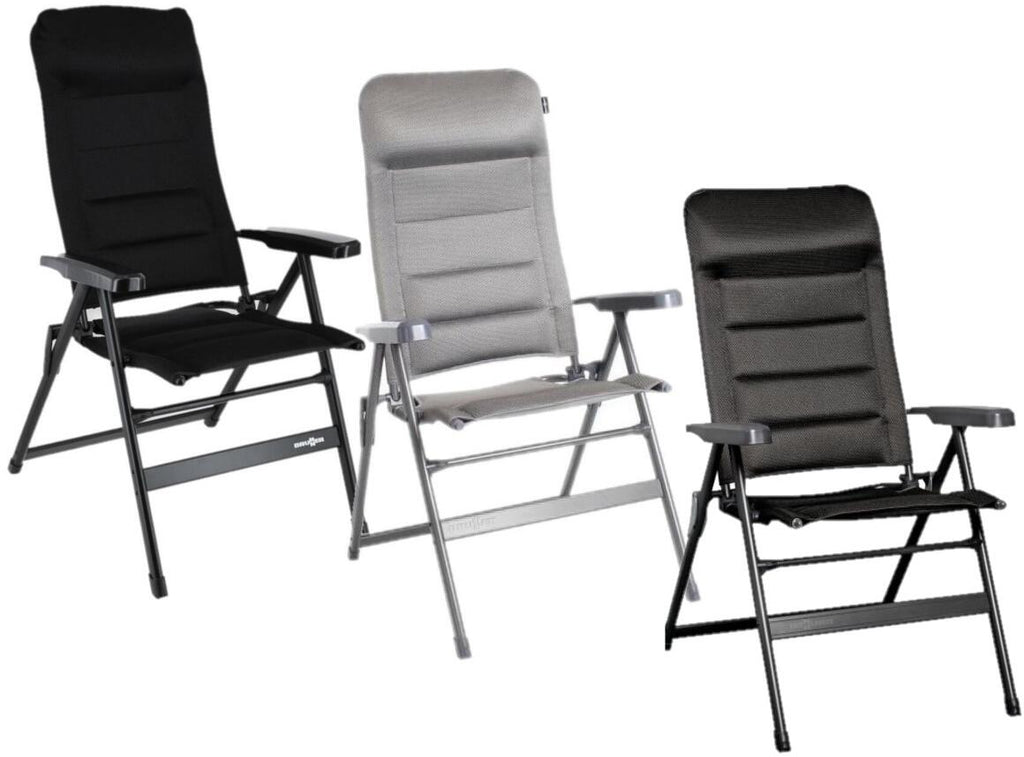 Campingstol Aravel 3D 7-pos ryggstøtte 150 kg aluminium front