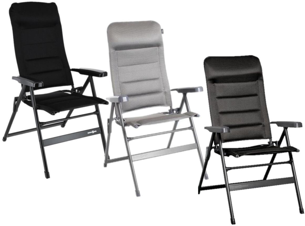 Campingstol Aravel 3D 7-pos ryggstøtte 150 kg aluminium front