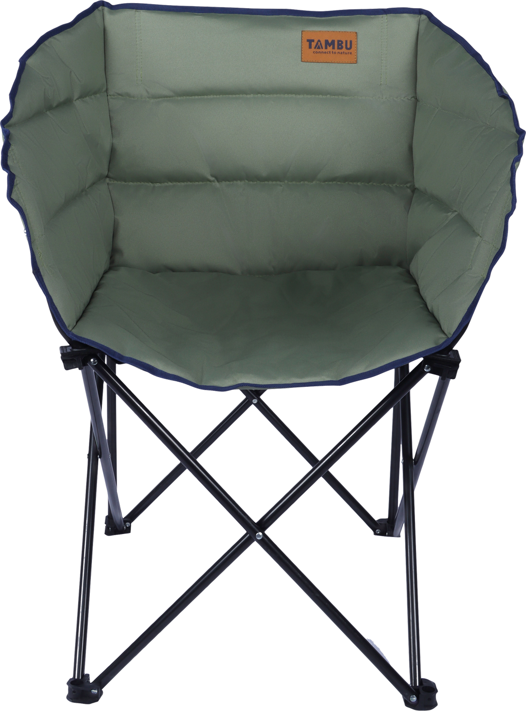 Campingstol Asana sammenleggbar resirkulert polyester 120 kg forfra