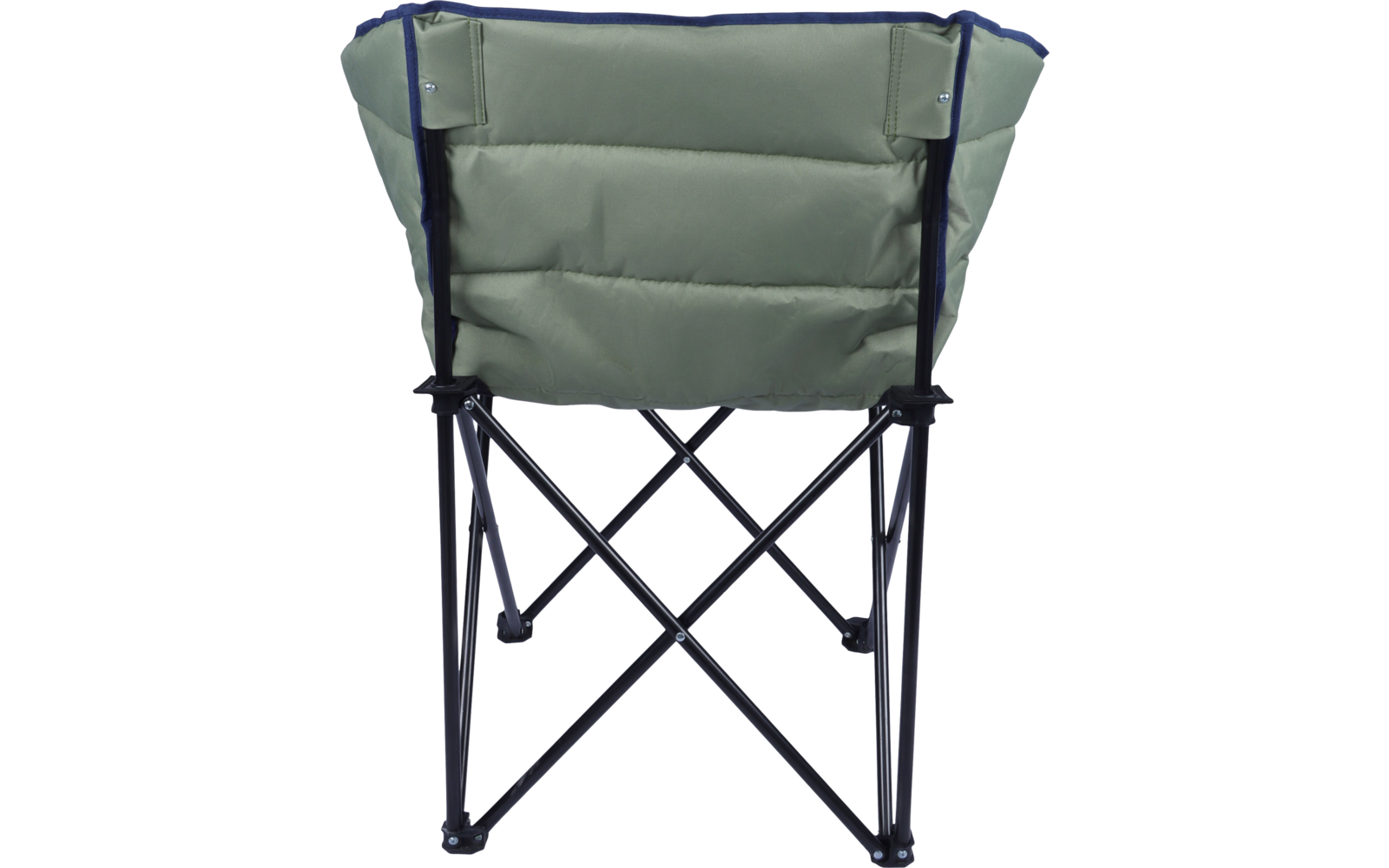 Detalj av stoff og ramme på Campingstol Asana sammenleggbar resirkulert polyester 120 kg
