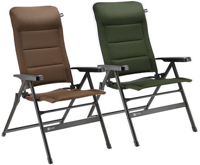 Campingstol Barletta Comfort justerbart ryggstø aluminium forfra