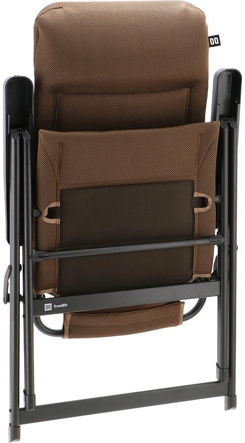 Campingstol Barletta Comfort justerbart ryggstø aluminium med hodestøtte