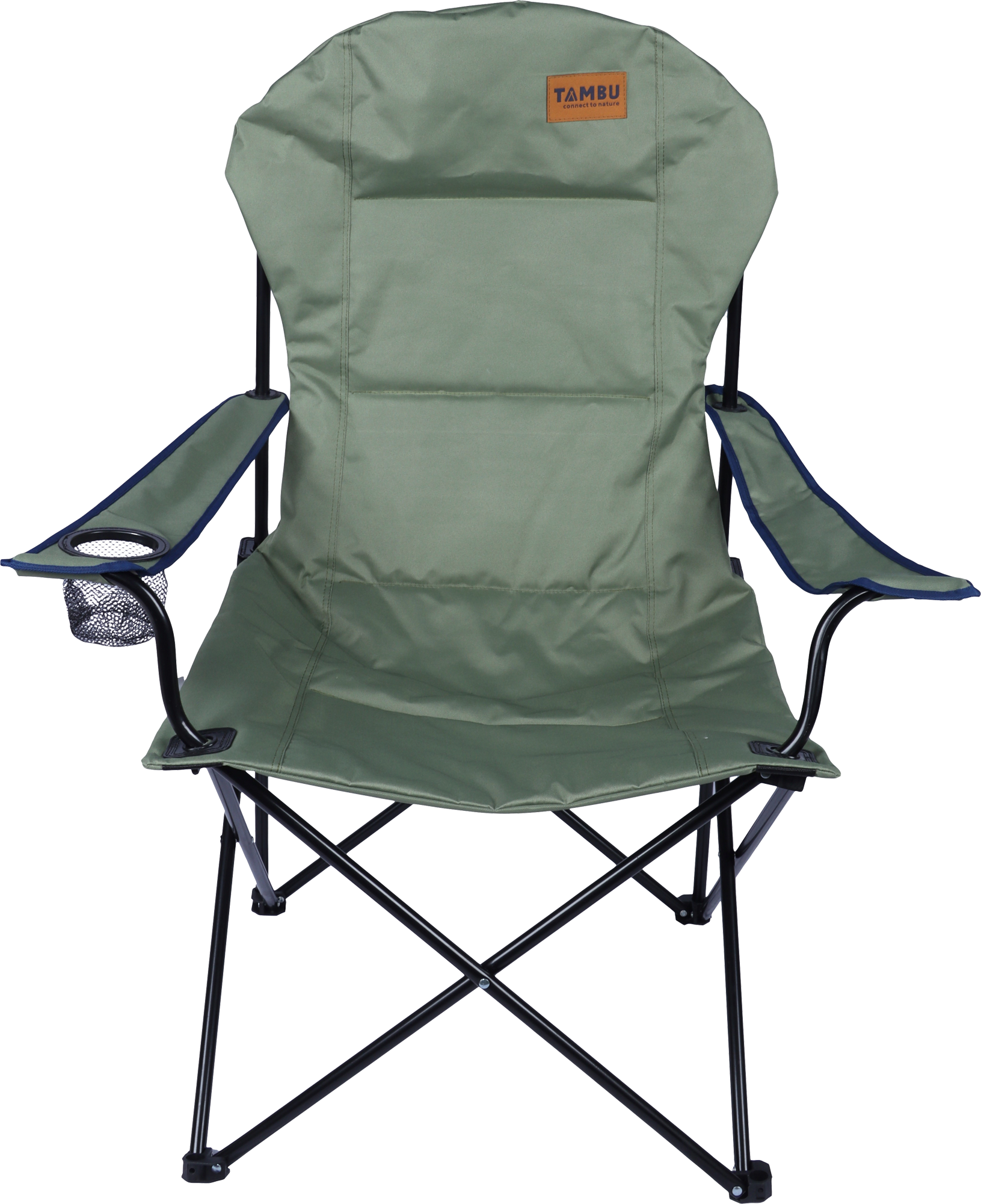 Campingstol Bengala resirkulert polyester opptil 120 kg - Tambu forfra
