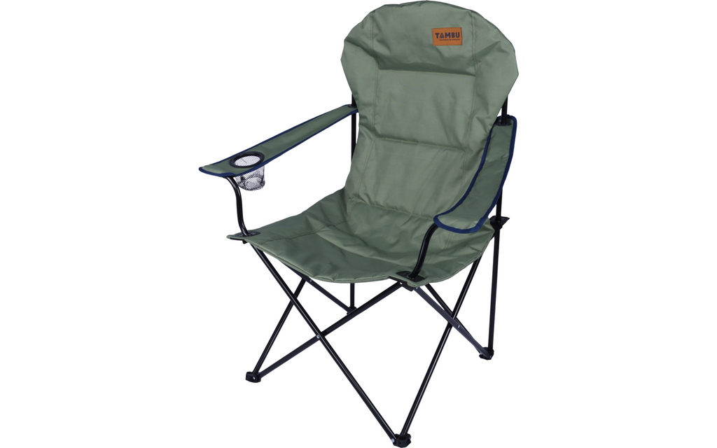 Campingstol Bengala resirkulert polyester opptil 120 kg - Tambu bakside
