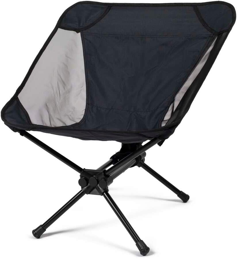 Campingstol Button Micro sammenleggbar 1,9 kg svart forfra