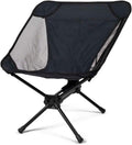 Campingstol Button Micro sammenleggbar 1,9 kg svart forfra