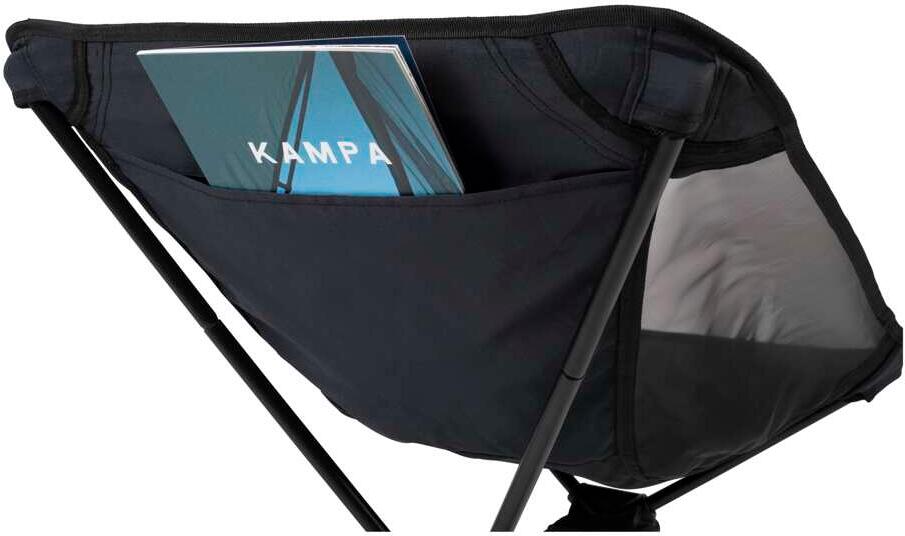 Campingstol Button Micro sammenleggbar 1,9 kg svart i sammenlagt form