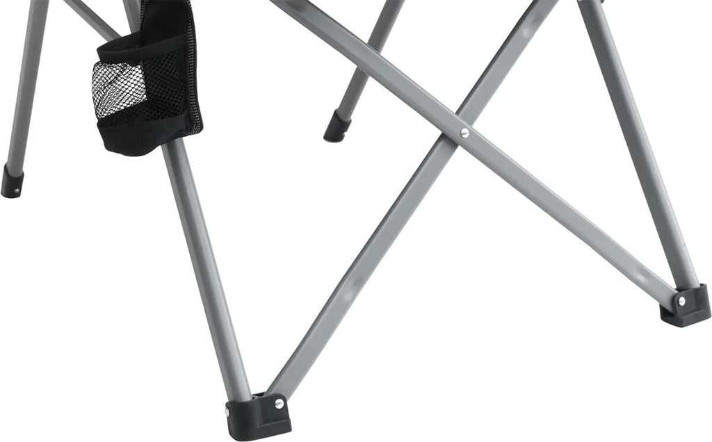 Detaljbilde av stoff og armlener på Campingstol Campo Recliner justerbar