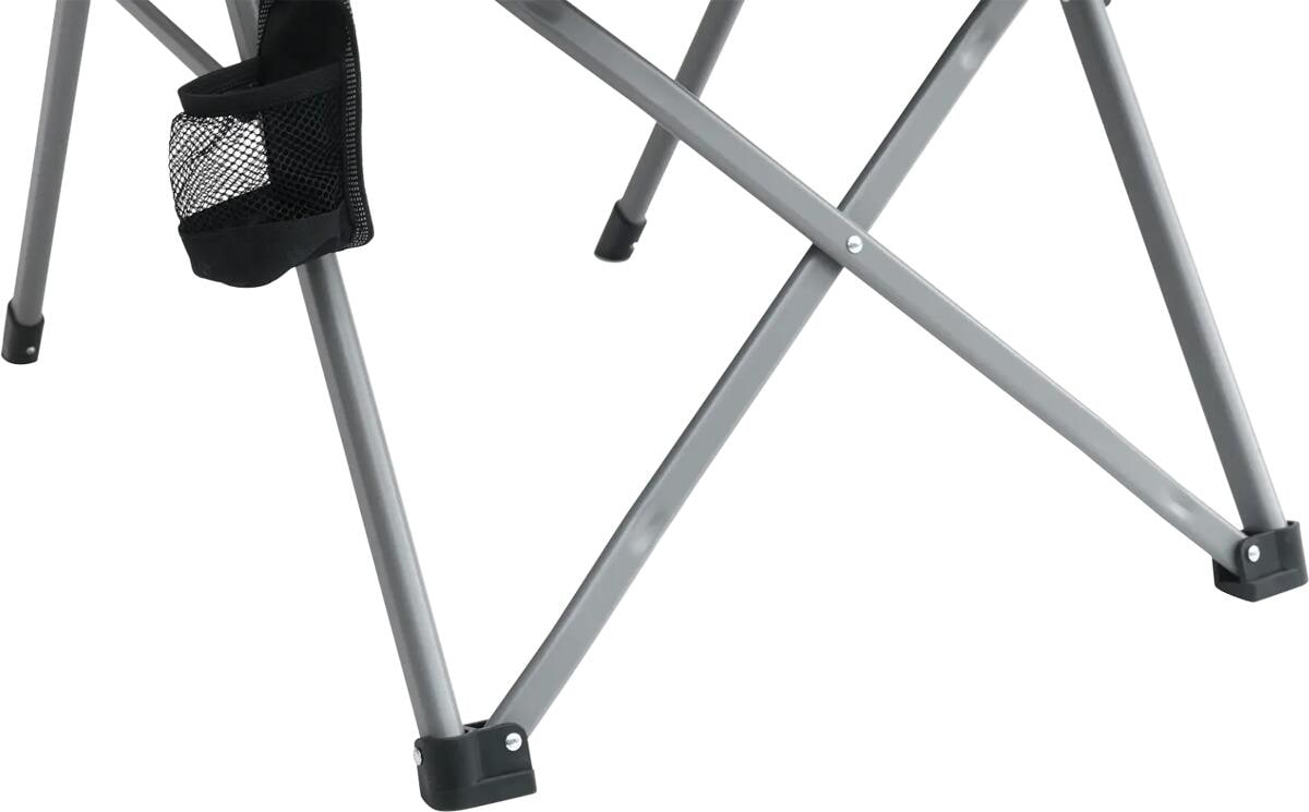 Detaljbilde av stoff og armlener på Campingstol Campo Recliner justerbar