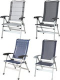 Campingstol Cha Cha 8 posisjoner 61x42x120 cm fra Dukdalf vist forfra