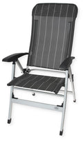 Campingstol Colima aluminium, 5-pos rygg forfra