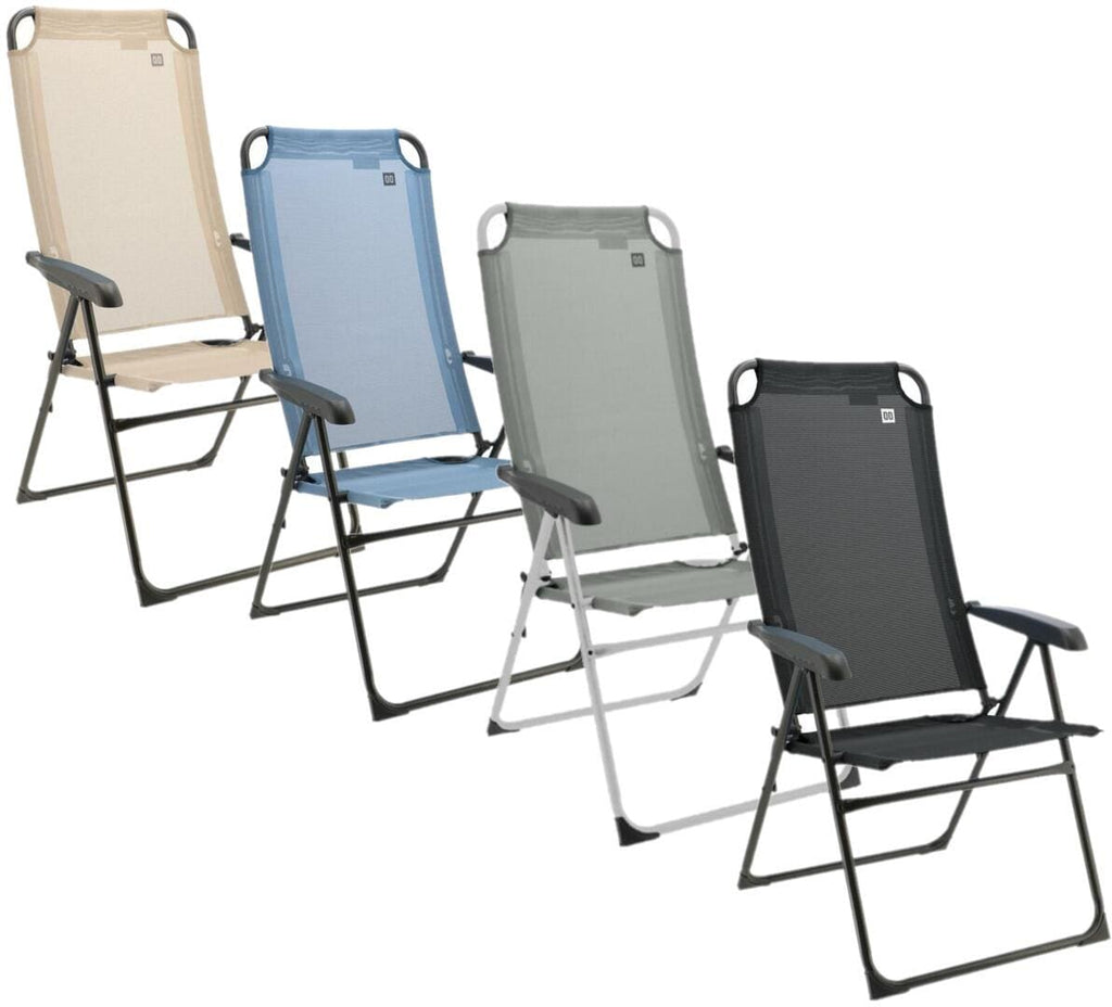 Campingstol Como justerbart ryggstø aluminium 4,6 kg forfra