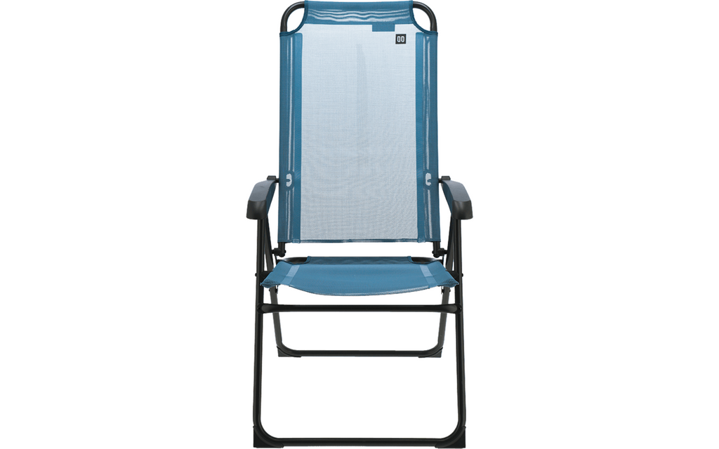 Campingstol Como sky blue 6-pos ryggstøtte bakside