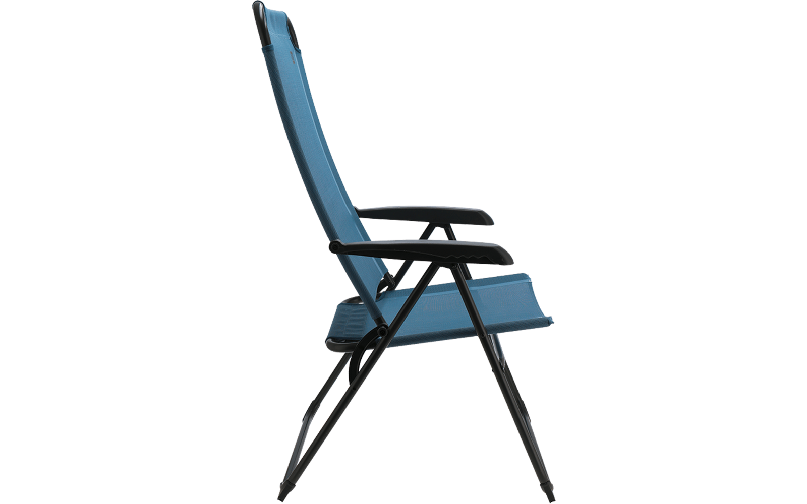 Campingstol Como sky blue 6-pos ryggstøtte foldet sammen