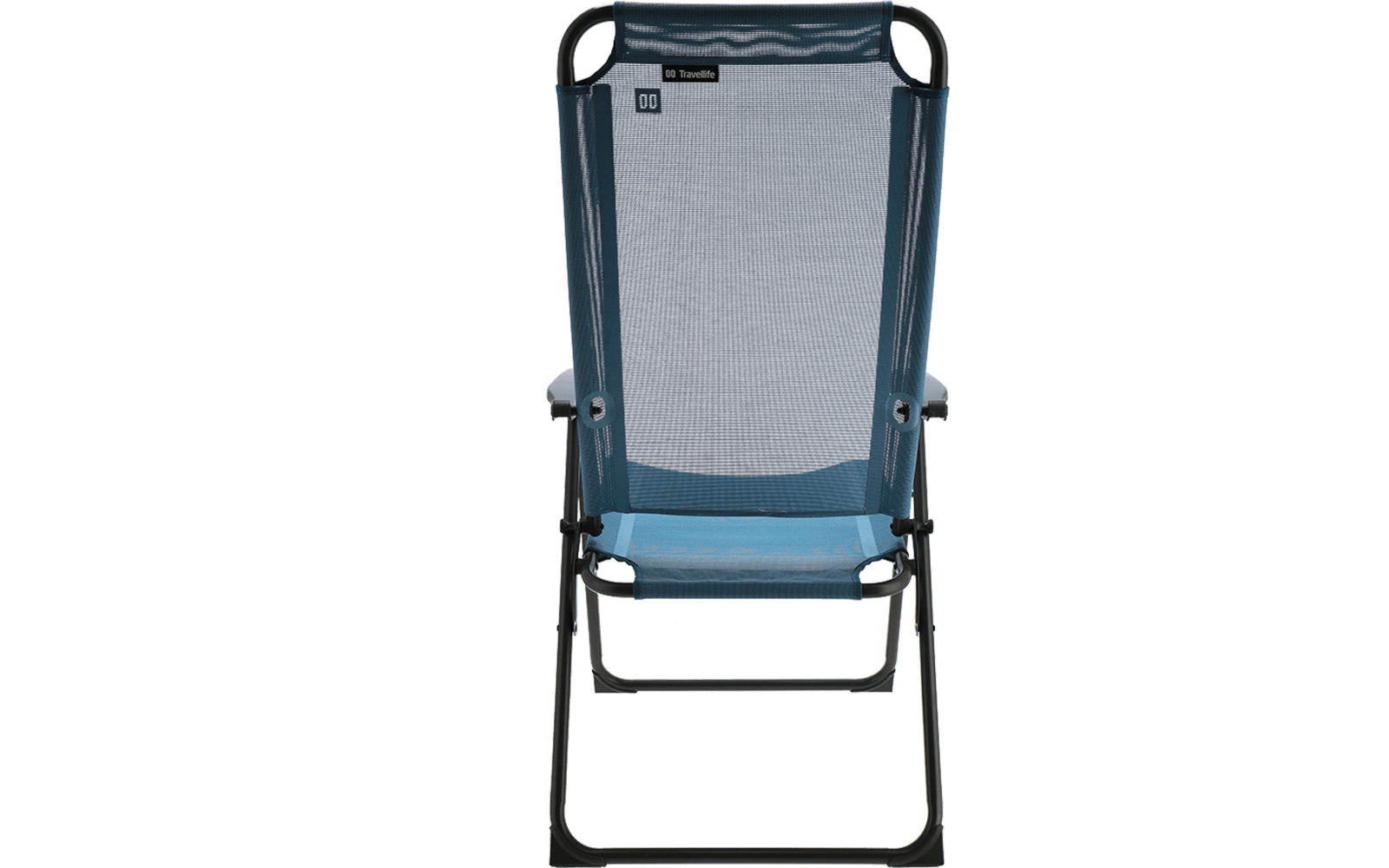 Campingstol Como sky blue 6-pos ryggstøtte på sand