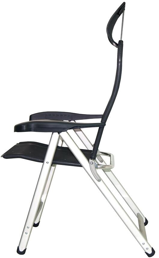 Detalj av aluminiumramme på Campingstol Compact AL/237-C, 140 kg, sitthøyde 50 cm - Crespo