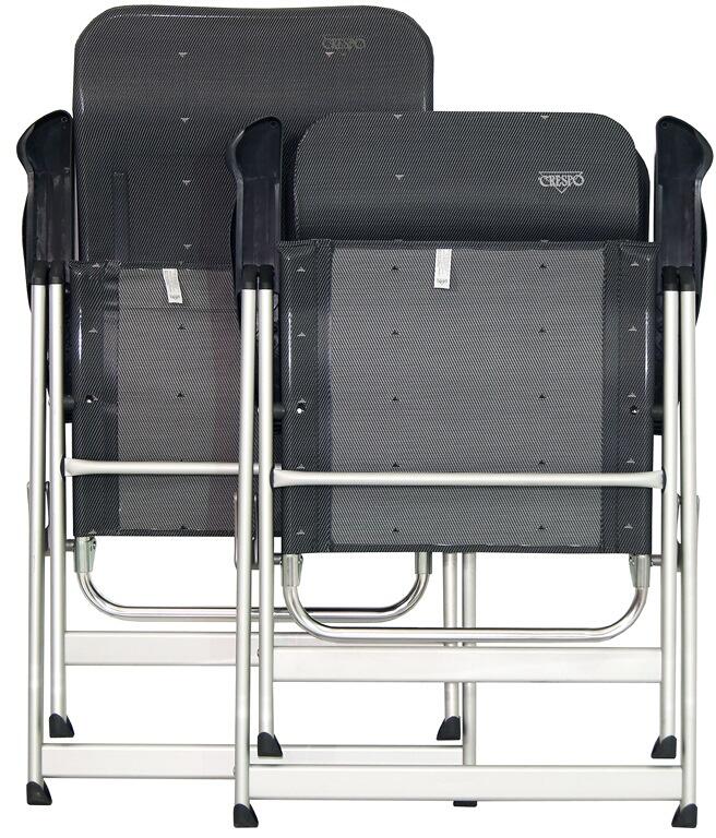 Montert Campingstol Compact AL/237-C, 140 kg, sitthøyde 50 cm - Crespo i campingsetting