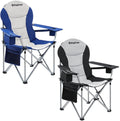 Campingstol Deluxe med organiser og kjøleveske 160 kg - KingCamp forfra