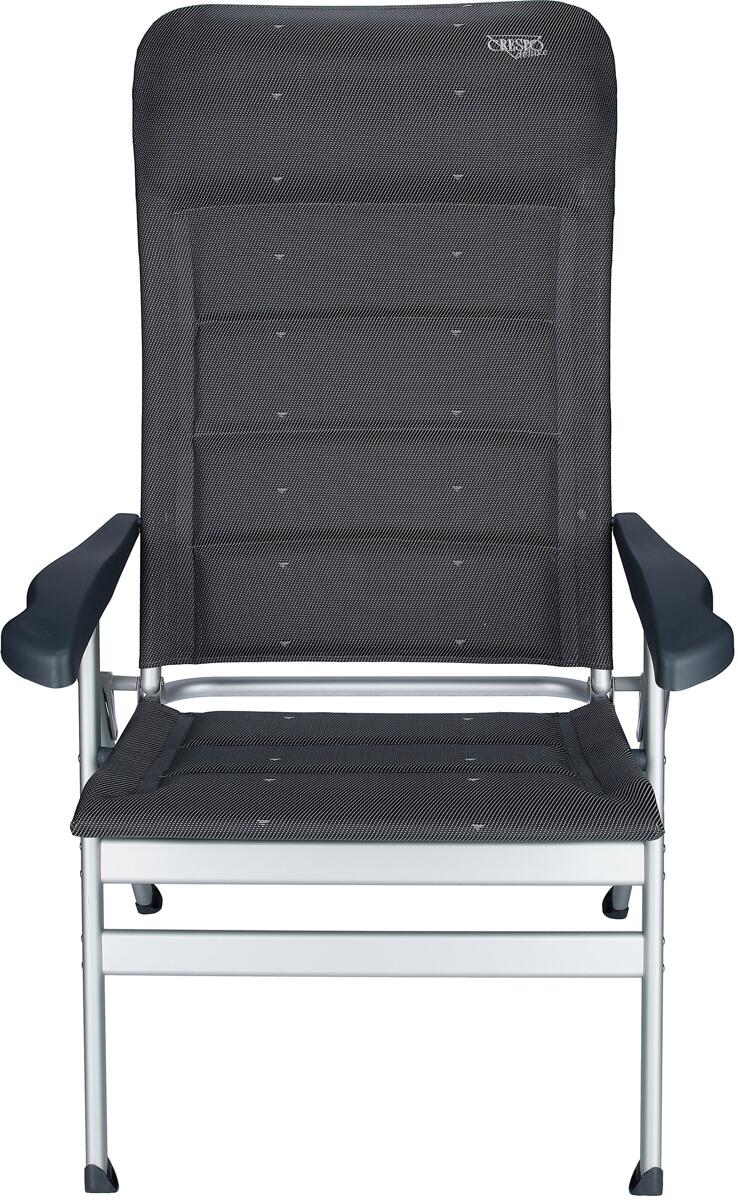 Campingstol Deluxe XXL AL/238-DL forfra i antrasitt