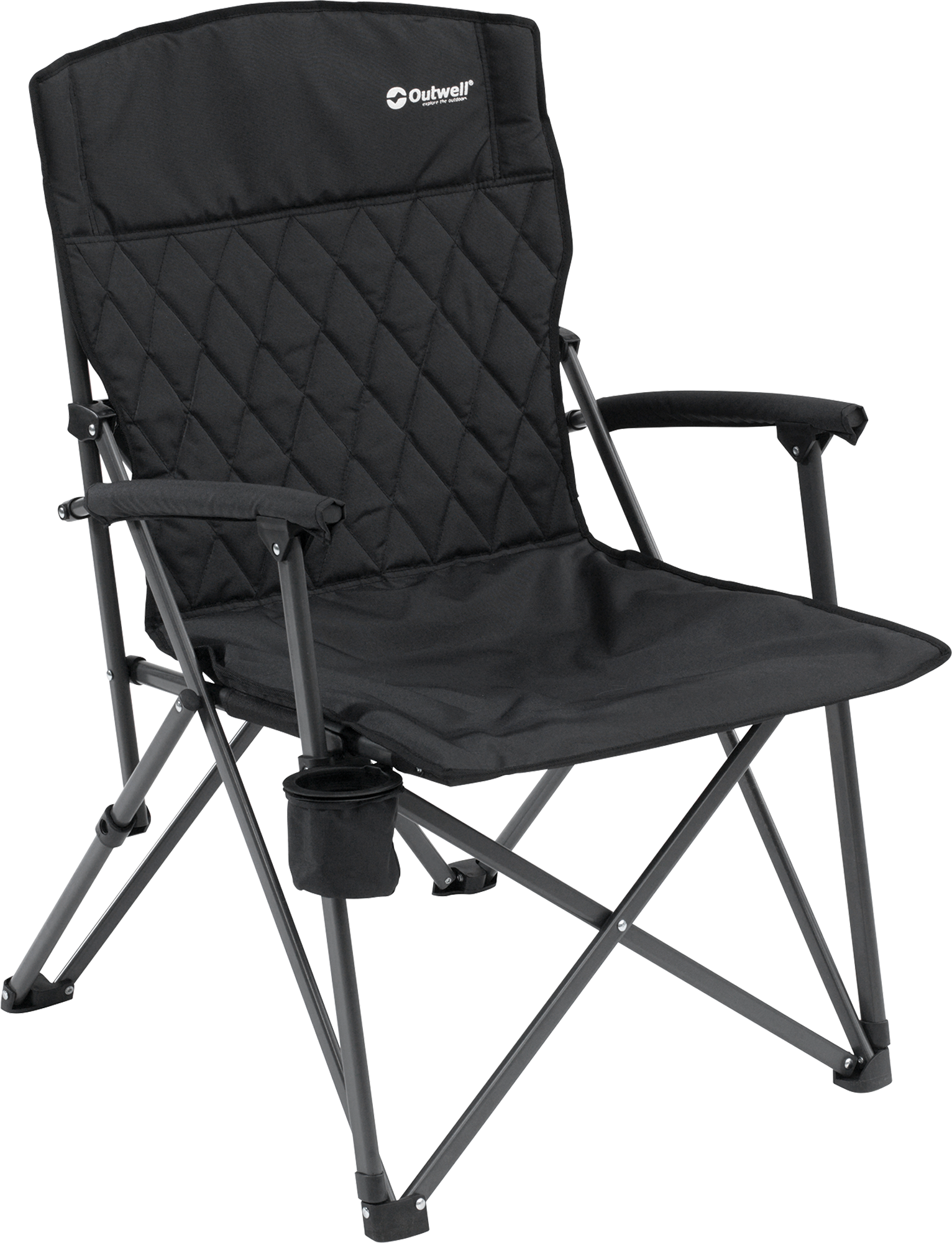 Campingstol Derwent sammenleggbar oppreist sittestilling front