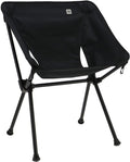 Campingstol Finn sammenleggbar svart aluminium Travellife forfra