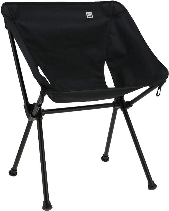 Campingstol Finn sammenleggbar svart aluminium Travellife forfra