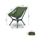 Campingstol Free Chair sammenleggbar gul forfra