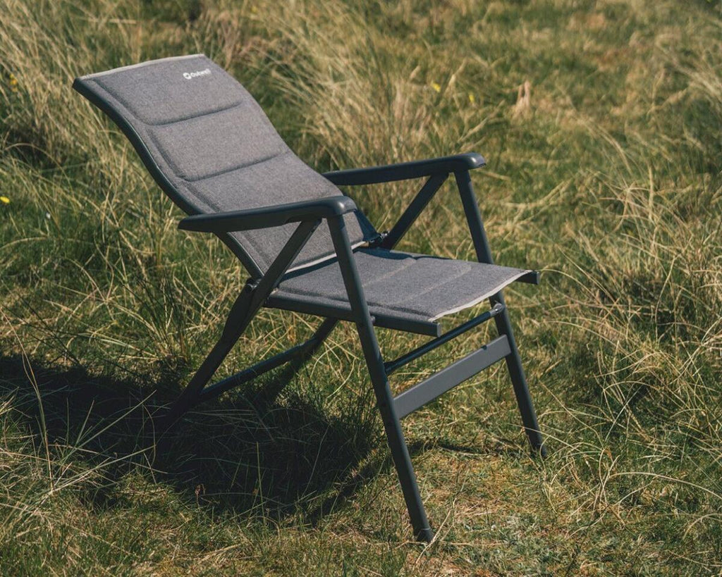 Campingstol Helena 7 posisjoner, polstret, rammedetalj