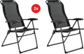 Campingstol Iseo Comfort svart forfra