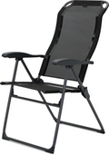 Campingstol Iseo Comfort svart forfra