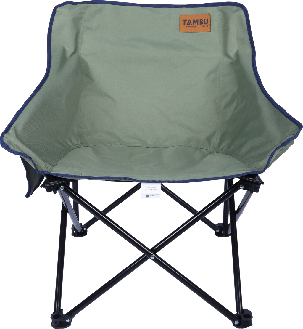 Campingstol Laja sammenleggbar resirkulert polyester 120 kg forfra
