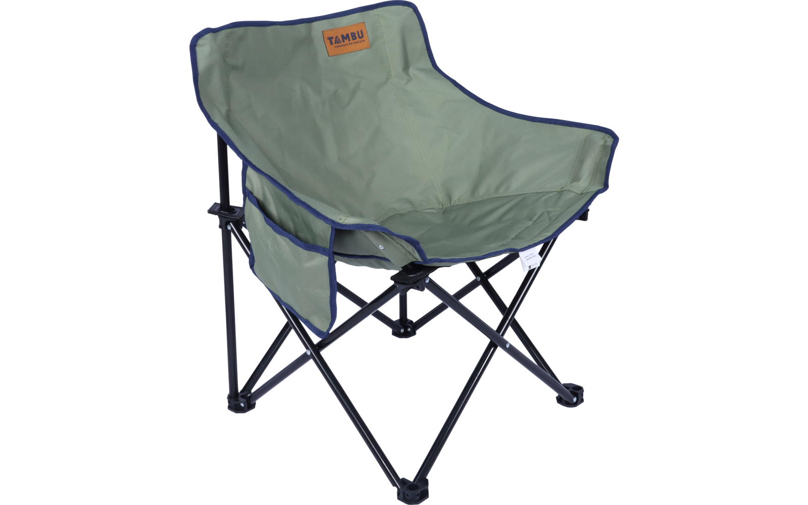 Campingstol Laja sammenleggbar resirkulert polyester 120 kg montert