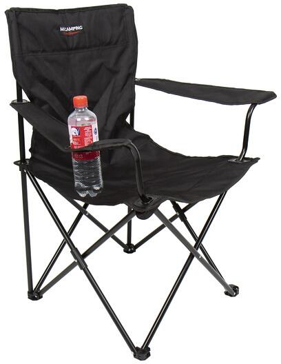 Campingstol Mahalo sammenleggbar svart bakside