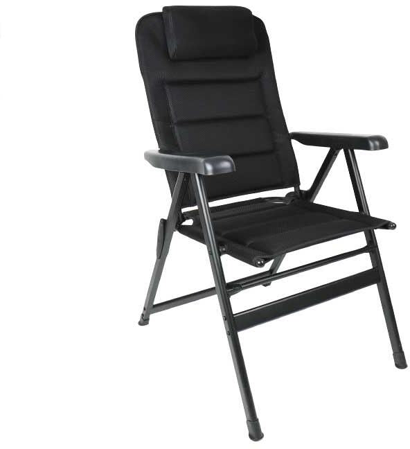 Campingstol Malaga Breeze Plus med nakkestøtte forfra